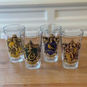Harry Potter House Crest Pint Glass Set of 4